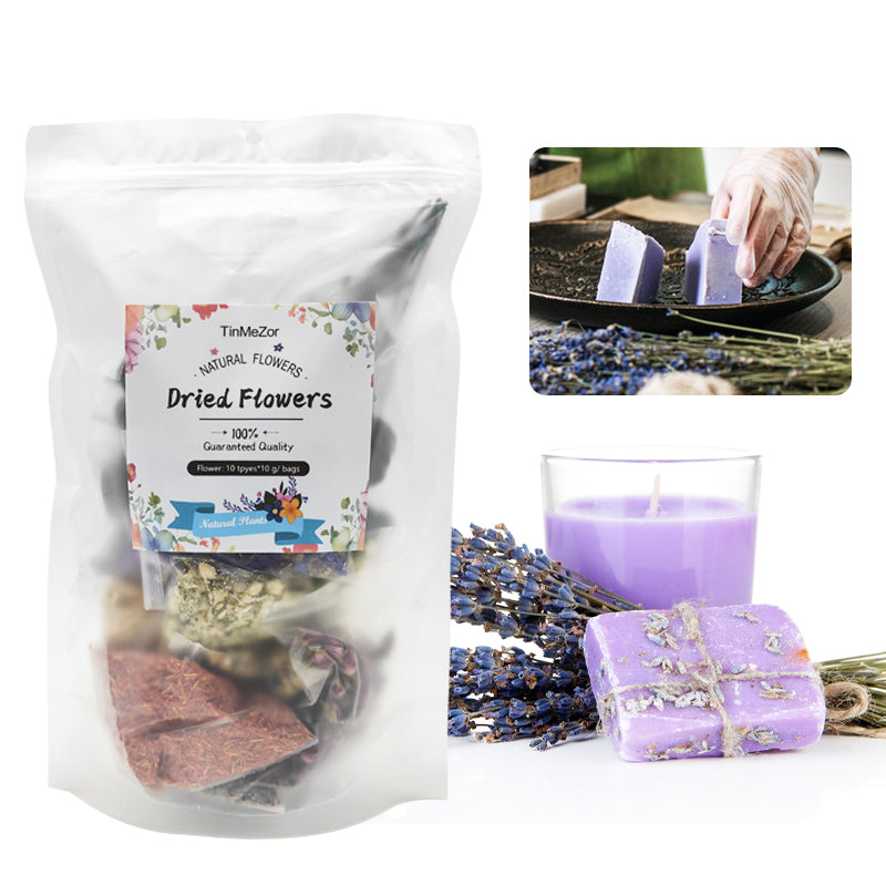Dried Flowers for Soap,100% Natural Dried Flowers for Soap Making,Candle Making,DIY Lip Gloss (10)