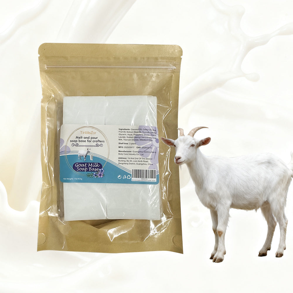 Goat Milk Soap Base Bar Glycerin to Make Homemade Soap - Easy to Melt and Pour - Moisturizing - 1LB