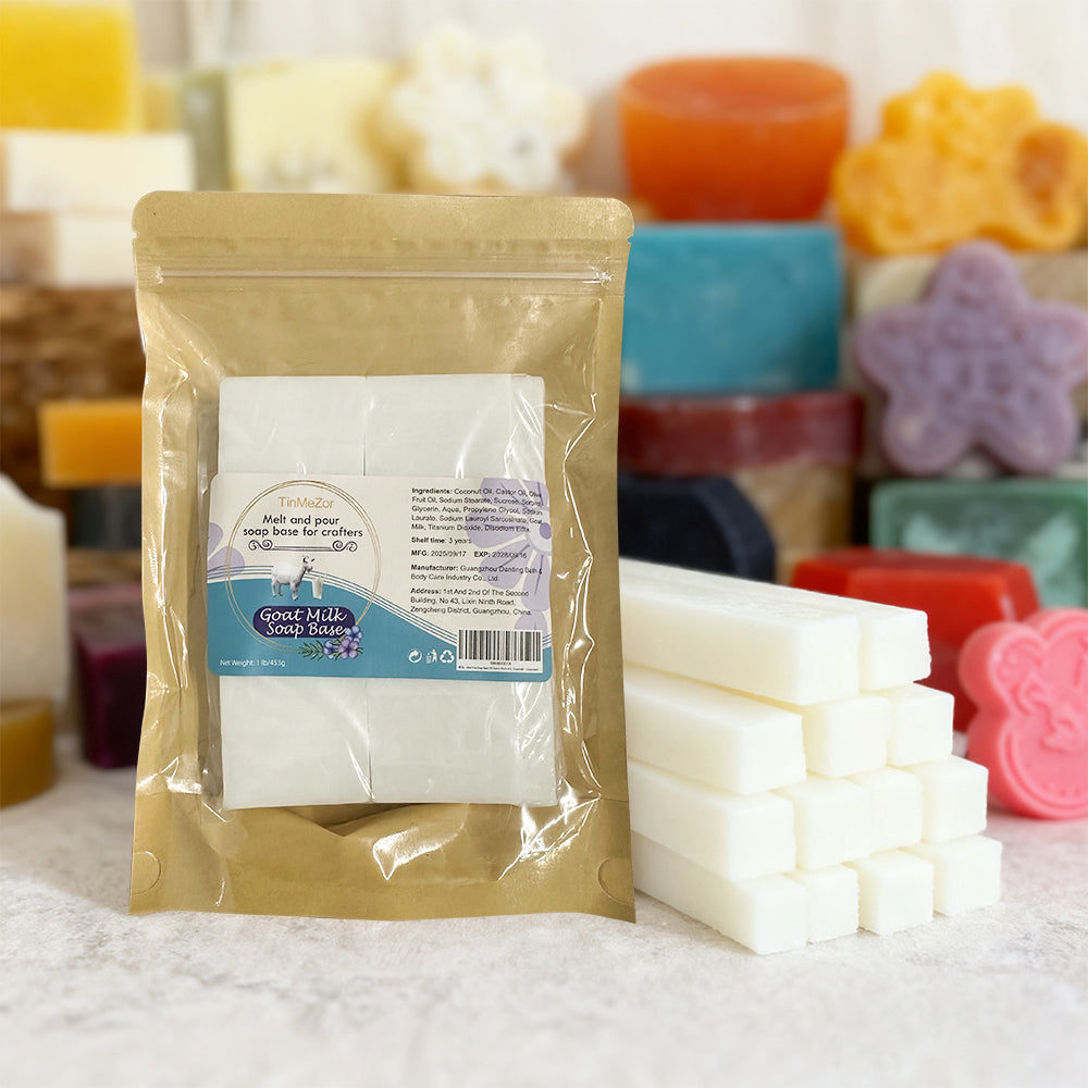 Goat Milk Soap Base Bar Glycerin to Make Homemade Soap - Easy to Melt and Pour - Moisturizing - 1LB