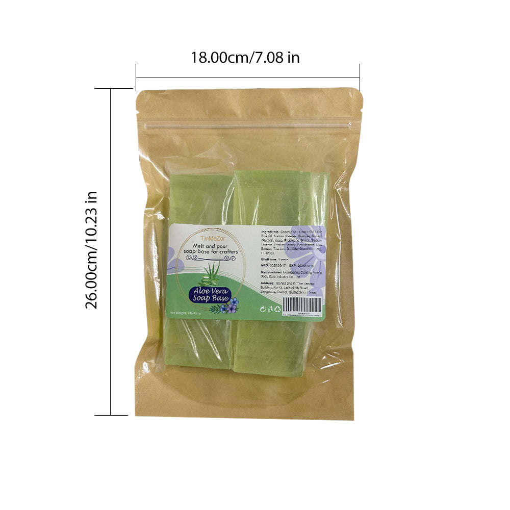 Aloe Vera Soap Base Bar - 16 Ounce, Soap Making Supplies, DIY Handmade Soap Base Natural, Organic Melt and Pour Soap Base for Soap Making