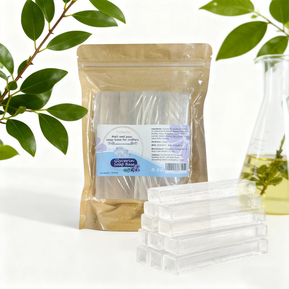 Glycerin Soap Base Natural Melt and Pour Clear for Crafting and Soap Making Easy to Cut - 1LB