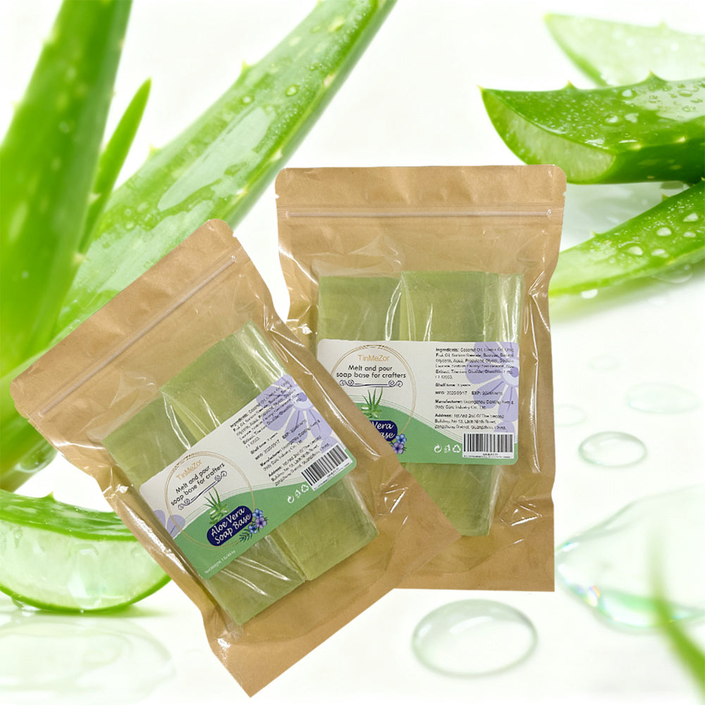 Aloe Vera Soap Base Bar - 16 Ounce, Soap Making Supplies, DIY Handmade Soap Base Natural, Organic Melt and Pour Soap Base for Soap Making