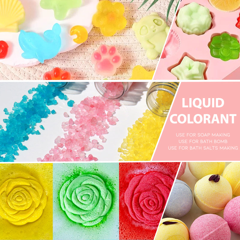 Soap Paint Set 36 Colours Food Colouring - 5ml/Bottle Liquid Soap, Food Grade Soap Paints for DIY Bath Bombs for Soap Making Supplies