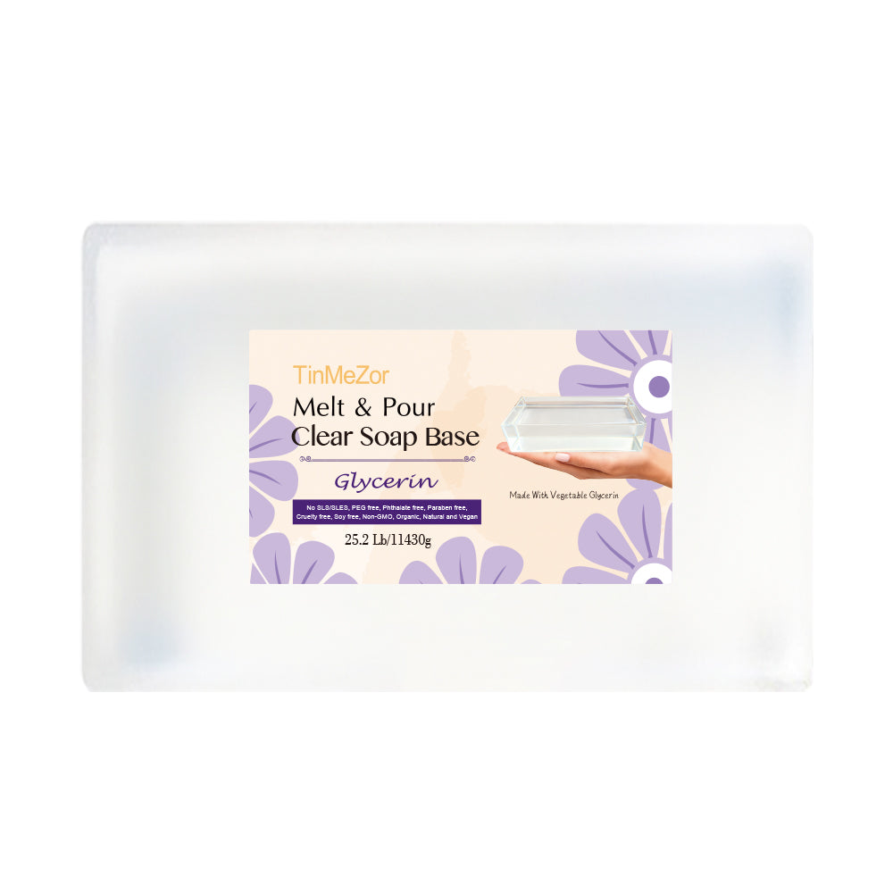 25.2 lbs Glycerin Bars to Make Homemade for Soap Making,Natural Melt and Pour Glycerin Base for Soap Making, Transparent, Unscent, Easy to cutting