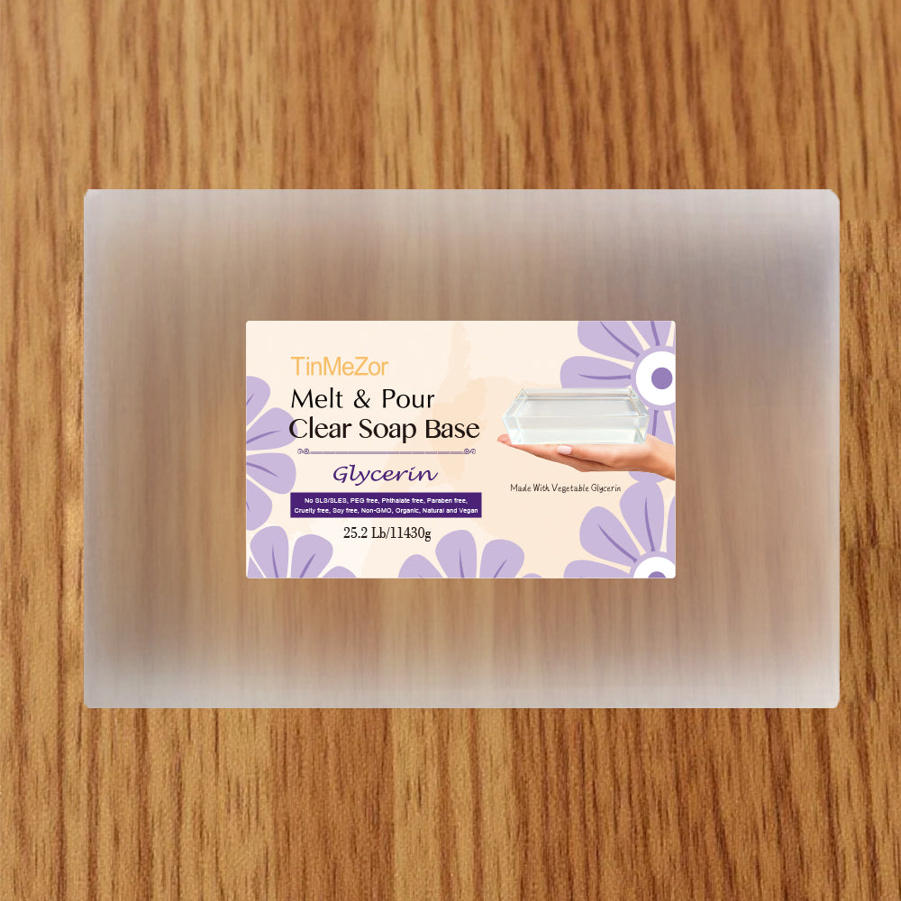25.2 lbs Glycerin Bars to Make Homemade for Soap Making,Natural Melt and Pour Glycerin Base for Soap Making, Transparent, Unscent, Easy to cutting