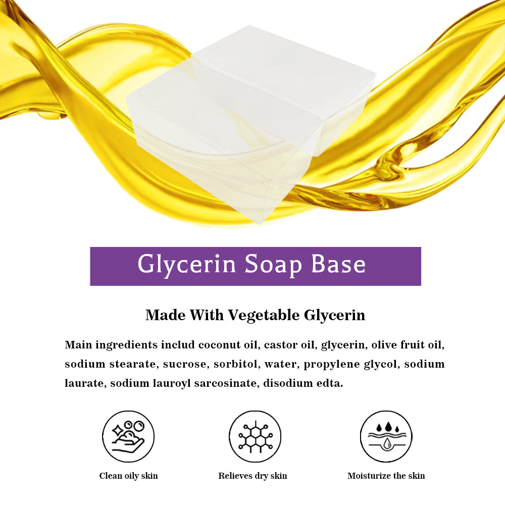 25.2 lbs Glycerin Bars to Make Homemade for Soap Making,Natural Melt and Pour Glycerin Base for Soap Making, Transparent, Unscent, Easy to cutting