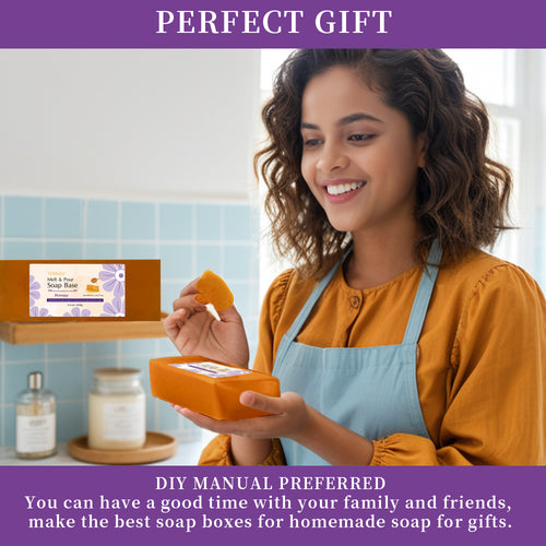 5.2 lbs Honey Soap Base Clear, DIY Handmade Vegan, Cruelty Free, Easy to Cut - Moisturizing Melt and Pour for Soap Making