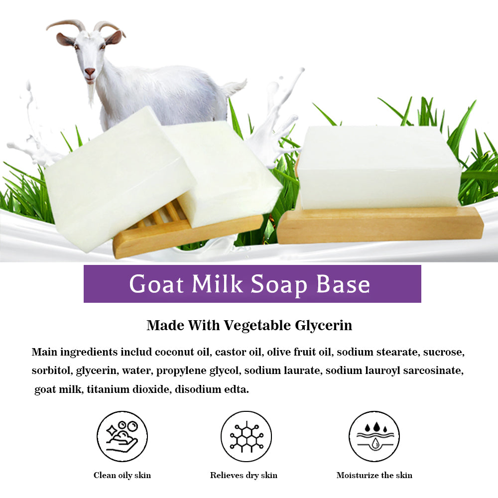 TinMeZor Goat Milk soap base, melt and pour soap base, glycerin soap base, vegetable, easy to cut, soap base for soap making, 5.2LB,unscented
