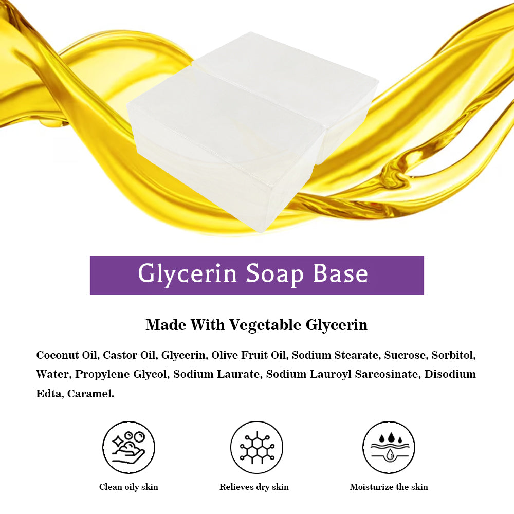 Melt and Pour Glycerin Soap Base for Crafting and Soap Making Easy to Cut - 5.2 Pound